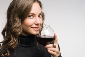 wine glass smiling happy woman 